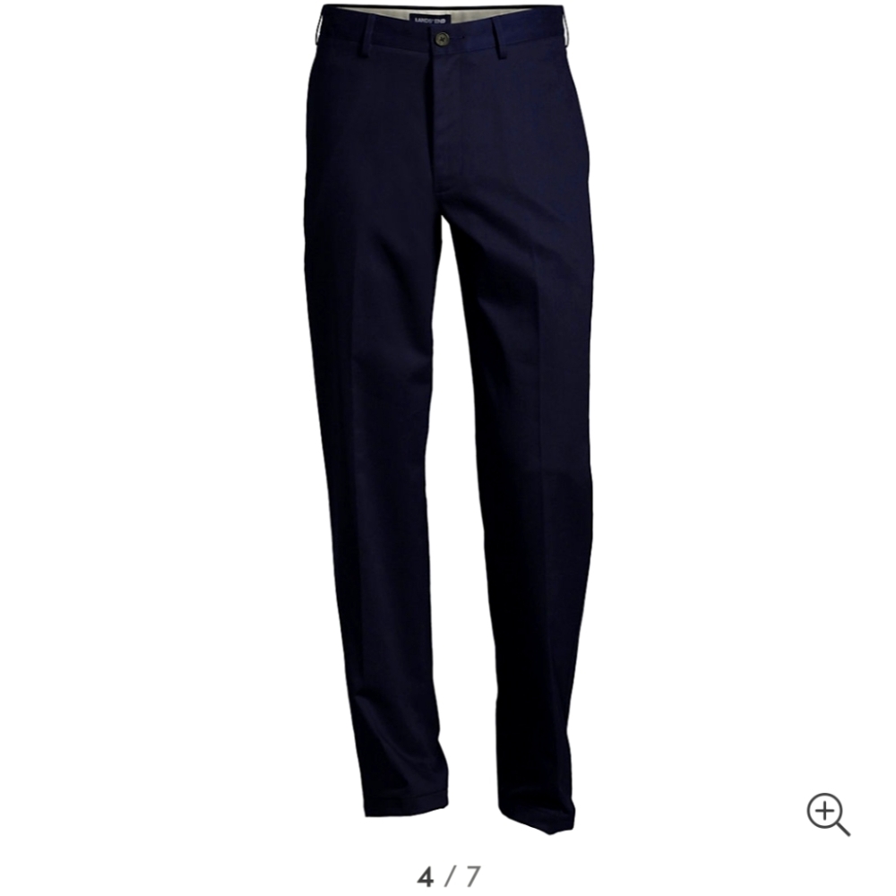 Men's Traditional Fit No Iron Chino Pants color navy - Picture 2 of 7